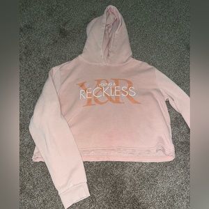 Pink cropped hoodie